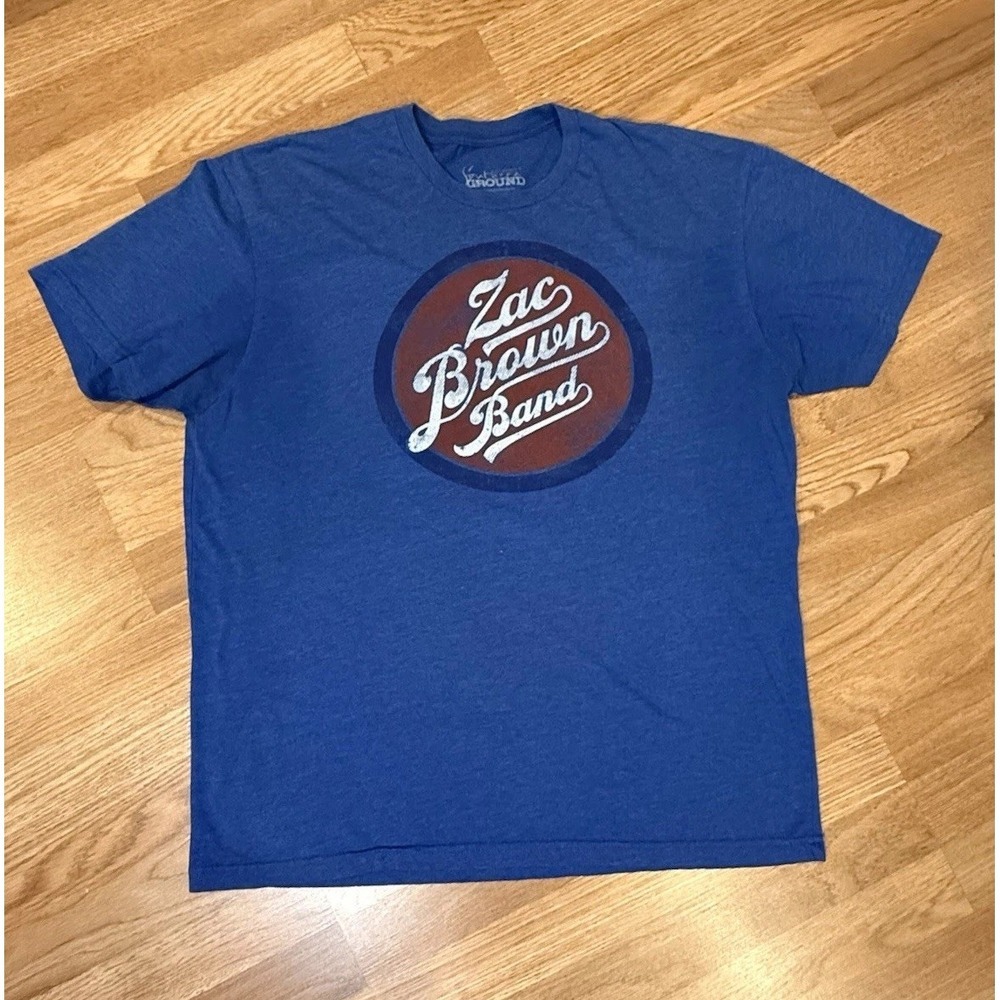 Zac Brown Band T-Shirt Men's XL Blue Southern Ground 2015 Concert Tour Graphic